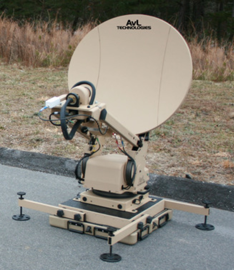 AvL Model 85cm 1080FA FlyAway Mobile VSAT Antenna AvL Model 85cm 1080FA FlyAway Mobile VSAT Antenna