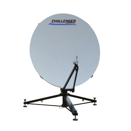 Challenger 1.8m C, Ku-Band Quick Deploy SATCOM Antenna in Field Operation