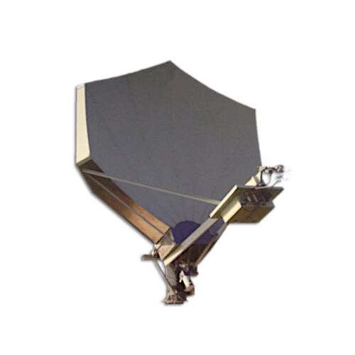 Challenger 3.8m C, Ku, X-Band Offset SATCOM Antenna in Outdoor Installation
